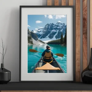 10107 canoa en lago de montaña + 🎁 incluye participación en sorteo.